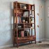Alberto Solid Wood Bookshelf in Teak Finish
