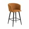 Doe Buck Velvet Counter Height Bar Stool in Brown Colour
