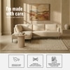 Modernelegance Wood Right Aligned 3-Seater With Upholstery Non Storage Sofa In Beige Colour