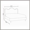 Solara Wave Luxe King Size Bed in velvet With Oak wood Frame & Hydraulic Storage