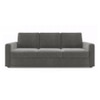 Apollo 3 Seater Fabric Sofa in Ash Grey Velvet Colour