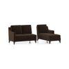 Abbey Sectional Sofa (Colour : Dark Earth, Cushion : Soft, Seater : Right Aligned 2 Seater + Right Aligned Chaise)