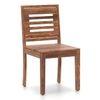 Fidora 4 Seater Dining Table With Set Of 4 Capra Dining Chairs (Finish- Teak, Colour- White)