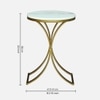 Metalvy Metal Side Table in Gold Colour