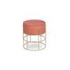 Lyra Solid Wood  Ottomon in  Pink Colour