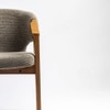 Cleffy Solid Wood Dining Chair in Brown Colour