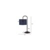 Marley Blue Jute Shade Iron Table Lamp