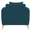 DaracoVelvet 1 Seater Sofa in T blue Color