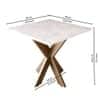 Nextstep Marble End Table Golden Finish