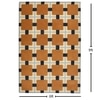 Presto Gold Geometric Hand Tufted Wool Carpet 6X9 Feet