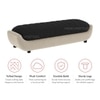 Marko Velvet 2 Seater 5 Feet Ottoman Bench in Black & Cream  Color