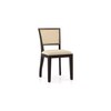 Argiro Solid Wood Dining Chair Set Of 2 In Mahogany Finish With Macadamia Brown Fabric Colour