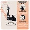 Imperia Pro Ergonomic High Back Study Chair with Headrest in Black Colour