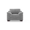 Esquel Essential 1 Seater Fabric Sofa In Granite Weave