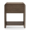 Hiro Solid Wood Bedside Table In Danish Walnut Finish