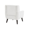 Azriah Boucle Fabric Accent Chair in White