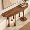 Lava Solid Sheesham Wood Console In Provincial Teak Finish