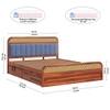 Yashvi Sheesham Solid Wood Queen Size Drawer Storage Bed In Honey Oak Finish