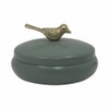 Metalsmith Metal Serveware Box Set of 4 with Tray Green Finish