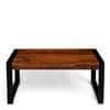 Hamstreet Sheesham Wood Contemporary Rectangle Coffee Table In Natural Teak Finish