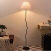 Florence Multicolour Fabric Floor Lamp with Black Iron Base