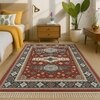 Luxe Home Polyester Killim Design Carpets with Tassel Latex Backing (3x5ft Multi)