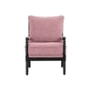 Luxe Boucle Fabric Lounge Chair in Pink Colour