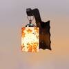 Devansh Solid Wood Electric Wall Light in Brown Colour with Multi Shade Count of 1 Light