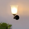Devansh Metal Electric Wall Light in black Colour with White Shade Count of 1 Light