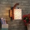 Devansh Solid Wood Electric Wall Light in Brown Colour with Multi Shade Count of 1 Light