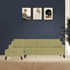 Left Aligned 3 Seater Left Aligned Chaise Lime Green Sofa Cover