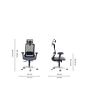 Feather Ergonomic Office Chair Black in Grey Colour