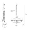 Hartland 5 Light Metal and Glass Chandelier