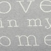 Love Is My Home Knit Pillow Cover  Grey Natural 16X24  Inches