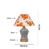 Devansh Conical Multi Cotton Shade Lamp With Wood & Mosaic Glass Base For Decoration/Office/Home/Gifting/Study For Decoration/Office/Home/Gifting/Study -(10X10X14.5) Inches -A
