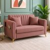 Daraco Velvet 2 Seater Sofa in Pink Color
