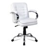 Lavish Medium Back Office Desk Chair (White)