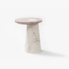 Dahlia Marble Side Table in Beige Colour