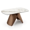 Aeris Oval Metal Coffee Table in Pluto Spanish Ceramic Finish