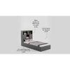 Ironhide Engineered Wood Box Storage Bed in Grey Colour