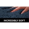 Journey Blue Solid Natural Fiber 24x16 inches Anti-Skid Bath Mat