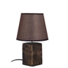 Short Table Lamp Brown Compact Contemporary Design