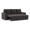 Kowloon Sectional Sofa Cum Bed with Storage Colour Urban grey premium chenille