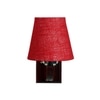 Devansh Solid Wood Electric Wall Light in Maroon Colour with Maroon Shade Count of 1 Light