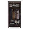 Fidora Solid Wood 2 Door Wardrobe in Mahogany Finish