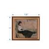 Artistry Black Brown Book Reading Printed Framed Canvas Canvas Wall Prints Set of 1 Multicolor Matte