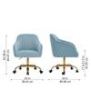 Doe Buck Louise Modern Sky Blue Velvet Office Chair