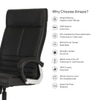 Ettorez Amaze Premium Leatherette High Back Chair In Black Colour