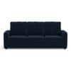 Apollo Compact Sofa Set (Colour : Sea Port Blue Velvet, Cushion : Hard, Back Type : High Back, Seater : 3+1+1)