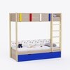 Pine Tree Single Size Bunk Bed In Electric Blue Colour